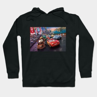 Red Racing Cars Hoodie